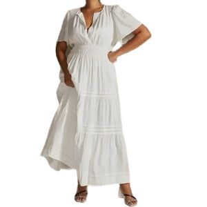 Anthropologie White Maxi Dress
